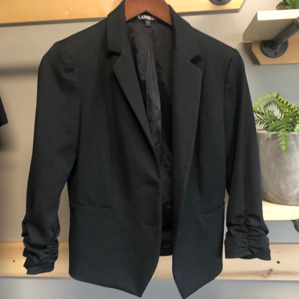 Express Cropped Suit Jacket